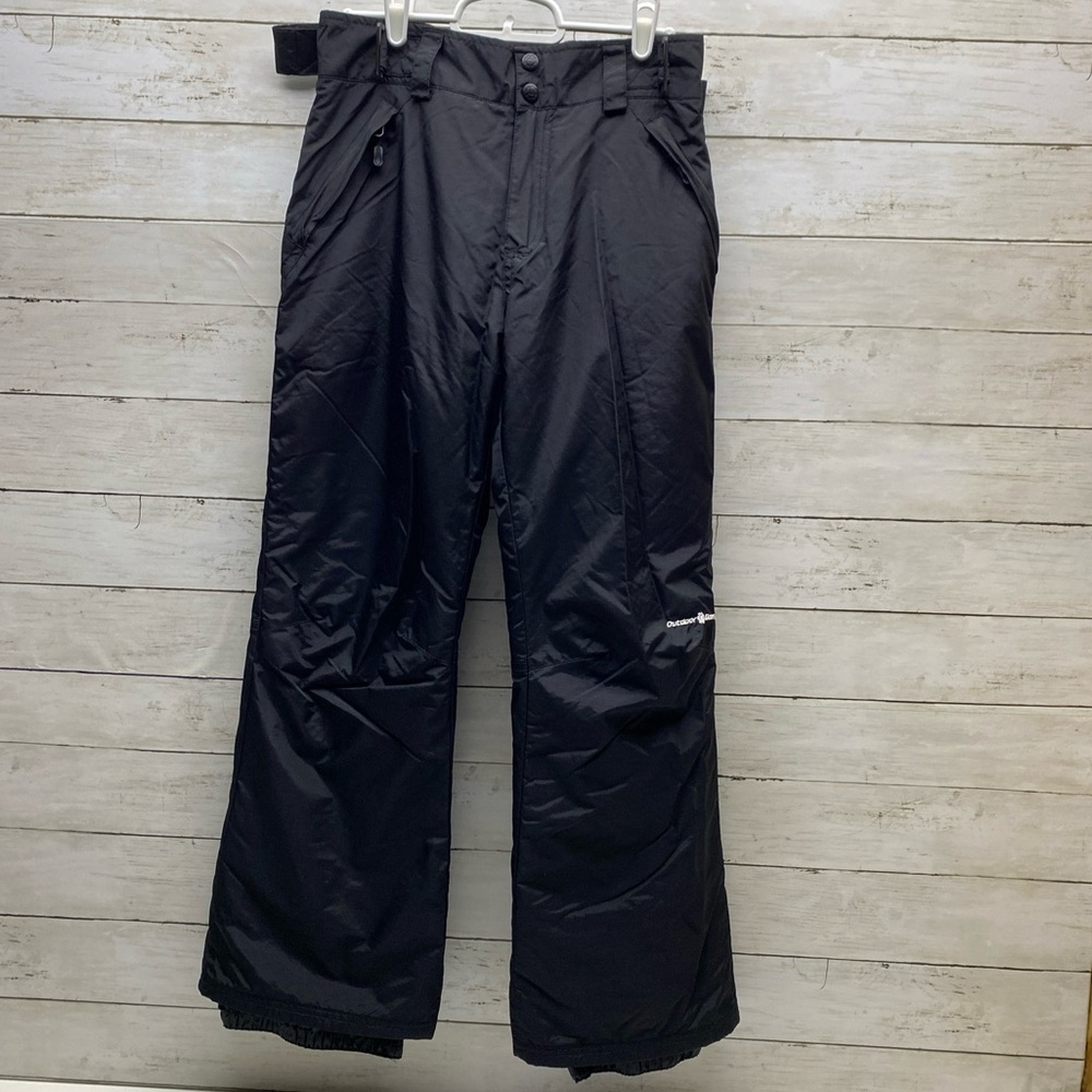 Outdoor Gear Snow Pants Youth Kids Large Black Ankle Cuffs Zip Pockets Sty6815R
